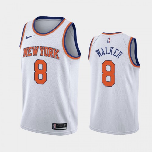 New York Knicks Kemba Walker Men #8 Association Edition 2021 Trade White Jersey