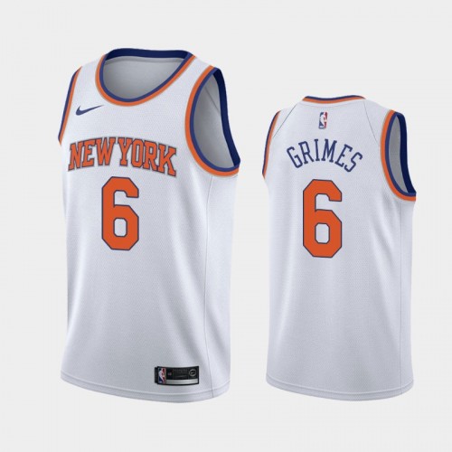 New York Knicks Quentin Grimes Men #6 Association Edition 2021 NBA Draft White Jersey