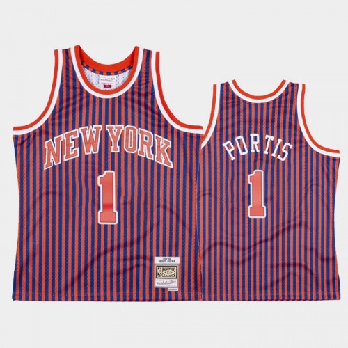 New York Knicks #1 Bobby Portis Striped Red 1991-92 Jersey