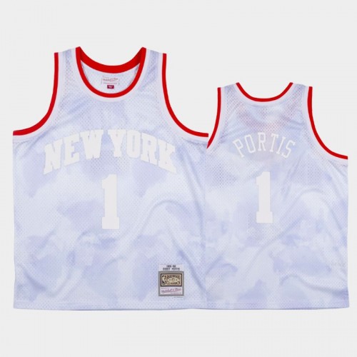New York Knicks #1 Bobby Portis White 1991-92 Cloudy Skies Jersey - Hardwood Classics