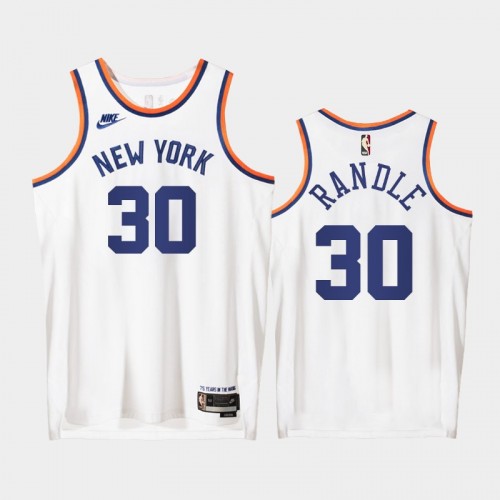 New York Knicks Julius Randle 2021 Classic Edition Origins 75th anniversary White Jersey