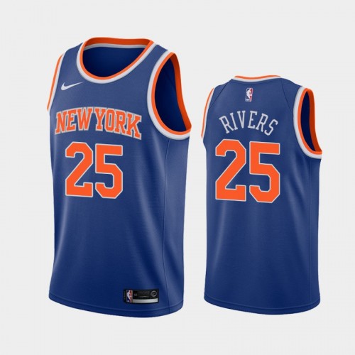 Men's New York Knicks Austin Rivers #25 2020-21 Icon Blue Jersey