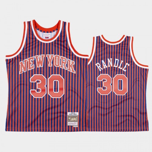 New York Knicks #30 Julius Randle Striped Red 1991-92 Jersey