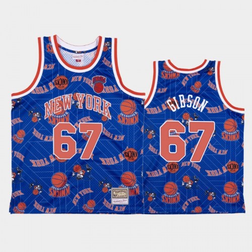 Taj Gibson New York Knicks #67 Blue Tear Up Pack Hardwood Classics Jersey