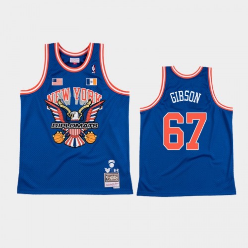 Men's New York Knicks #67 Taj Gibson Royal NBA Remix Jersey - The Diplomats
