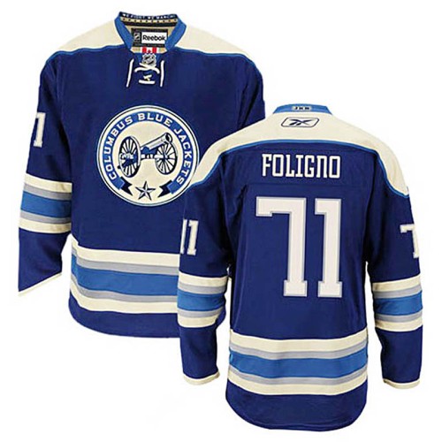 Nick Foligno #71 Navy Blue Alternate Authentic Jersey