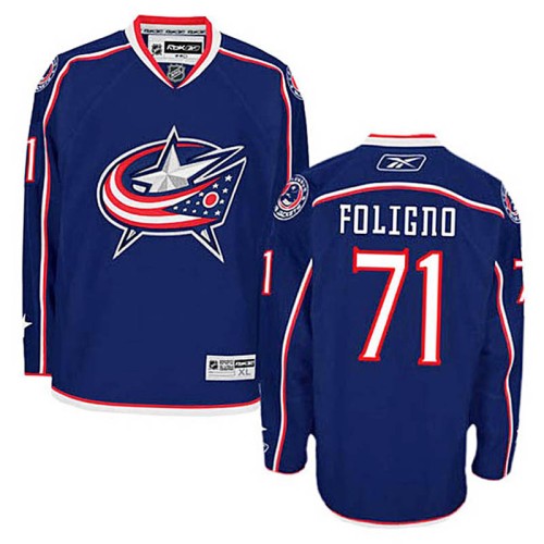 Nick Foligno #71 Navy Blue Home Authentic Jersey