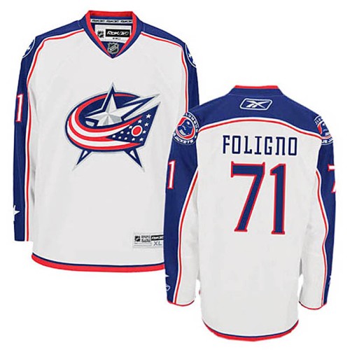 Nick Foligno #71 White Away Authentic Jersey