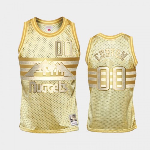 Limited Gold Denver Nuggets #00 Custom Midas SM Jersey