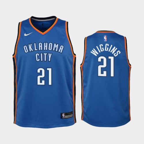 Oklahoma City Thunder Aaron Wiggins Youth #21 Icon Edition 2021 NBA Draft Blue Jersey