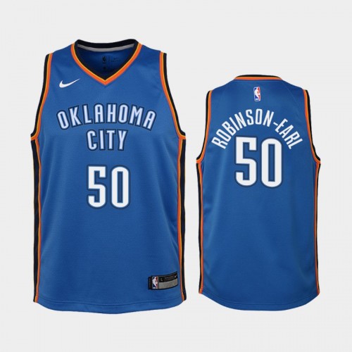 Oklahoma City Thunder Jeremiah Robinson-Earl Youth #50 Icon Edition 2021 NBA Draft Blue Jersey