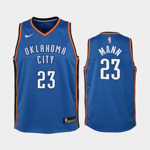 Oklahoma City Thunder Tre Mann Youth #23 Icon Edition 2021 NBA Draft Blue Jersey