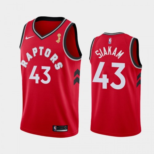 Men's Toronto Raptors #43 Pascal Siakam 2019 NBA Finals Champions Icon Red Jersey