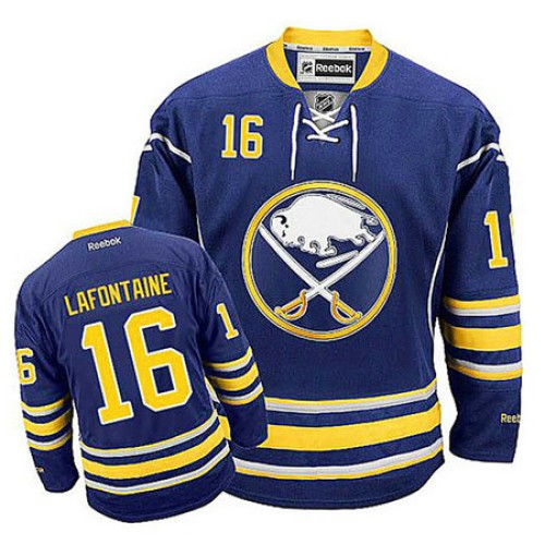 Pat Lafontaine #16 Navy Blue Home Authentic Jersey