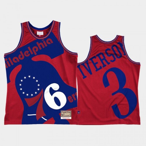 Philadelphia 76ers #3 Allen Iverson Red Blown Out Jersey