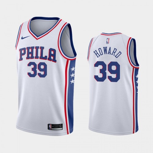 Men's Philadelphia 76ers Dwight Howard #39 2020-21 Association White Jersey