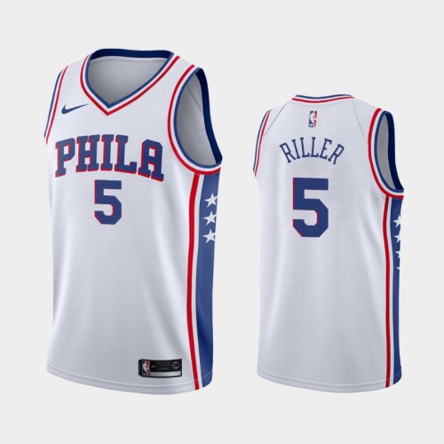 Philadelphia 76ers Grant Riller Men #5 Association Edition White Jersey