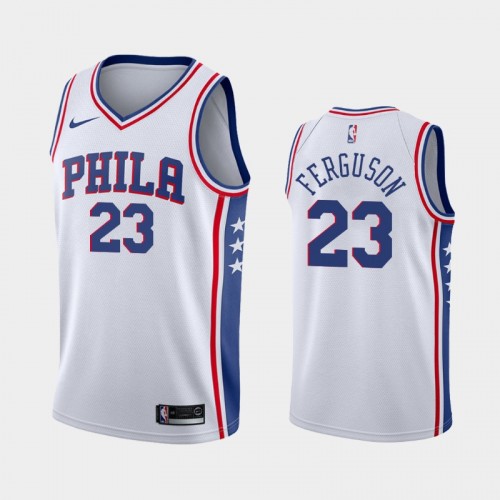 Men's Philadelphia 76ers Terrance Ferguson #23 2020-21 Association White Jersey