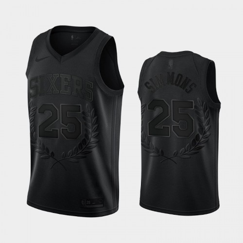 Philadelphia 76ers #25 Ben Simmons Glory Limited Rookie of the Year Black Jersey