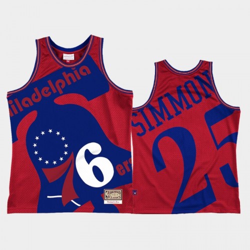 Philadelphia 76ers #25 Ben Simmons Red Blown Out Jersey