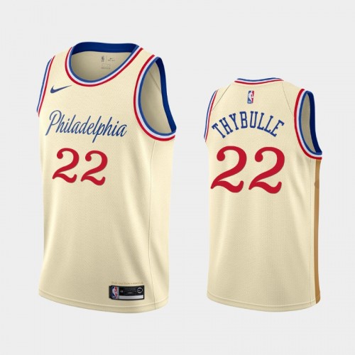 Men's Philadelphia 76ers #22 Matisse Thybulle 2019-20 City Cream Jersey