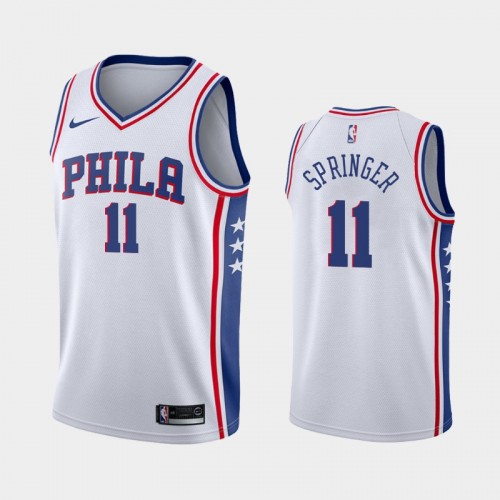 Philadelphia 76ers Jaden Springer 2021 Classic Edition White Jersey