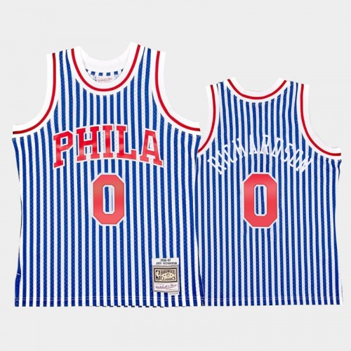 Philadelphia 76ers #0 Josh Richardson Striped Blue 1996-97 Jersey