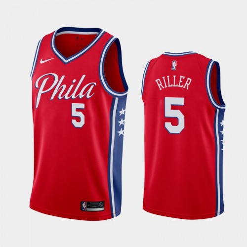 Philadelphia 76ers Grant Riller Men #5 Statement Edition Red Jersey