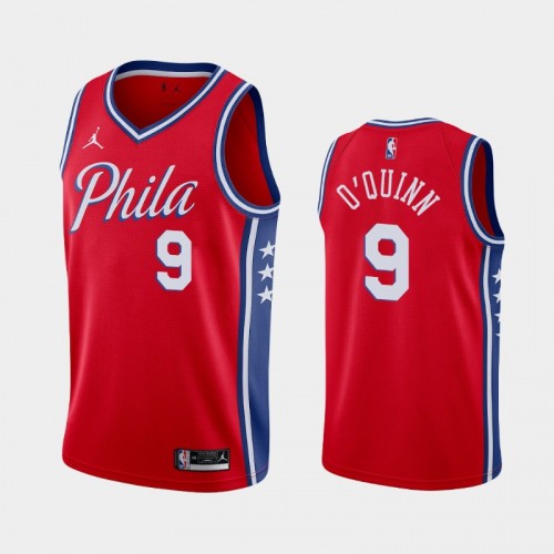 Men's Philadelphia 76ers #9 Kyle O'Quinn 2020-21 Statement Red Jersey