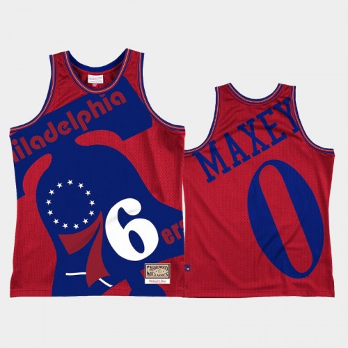 Philadelphia 76ers #0 Tyrese Maxey Red Blown Out Jersey