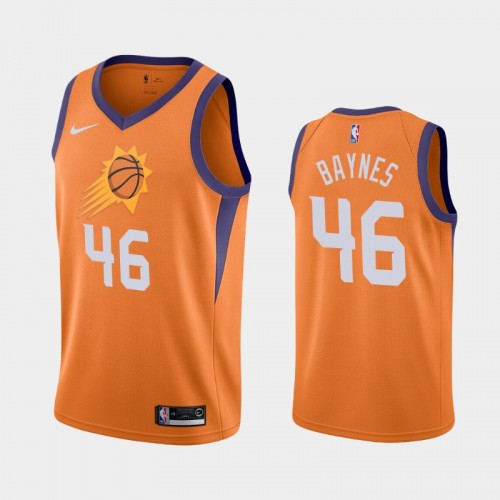 Men's Phoenix Suns #46 Aron Baynes 2019-20 Statement Orange Jersey