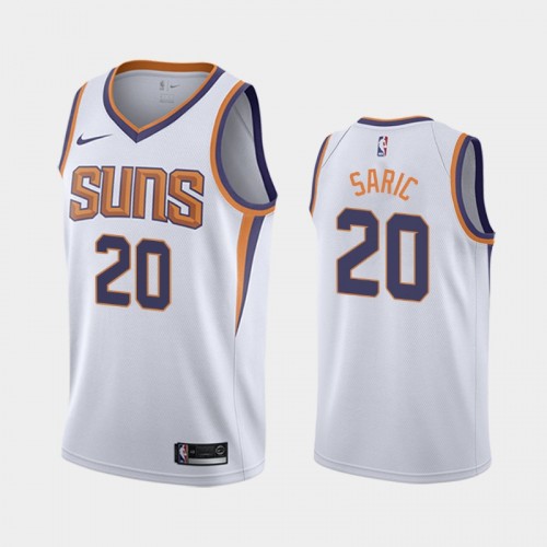 Men's Phoenix Suns Dario Saric #20 2020-21 Association White Jersey