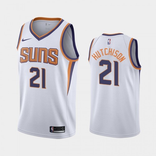 Phoenix Suns Chandler Hutchison Men #21 Association Edition 2021 Trade White Jersey