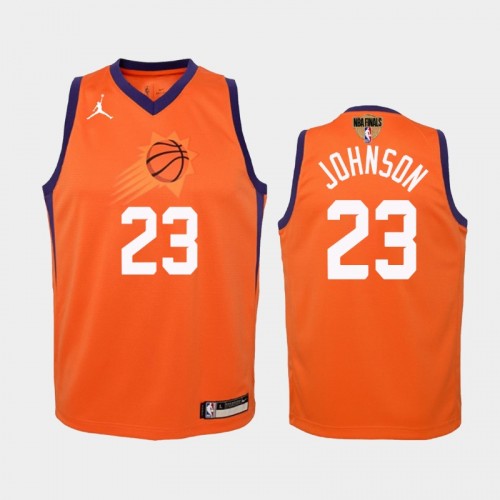 Phoenix Suns #23 Cameron Johnson 2021 NBA Finals Statement Edition Orange Jersey