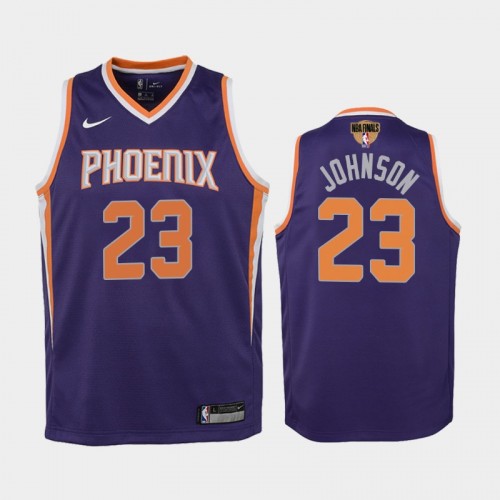Phoenix Suns #23 Cameron Johnson 2021 NBA Finals Icon Edition Purple Jersey
