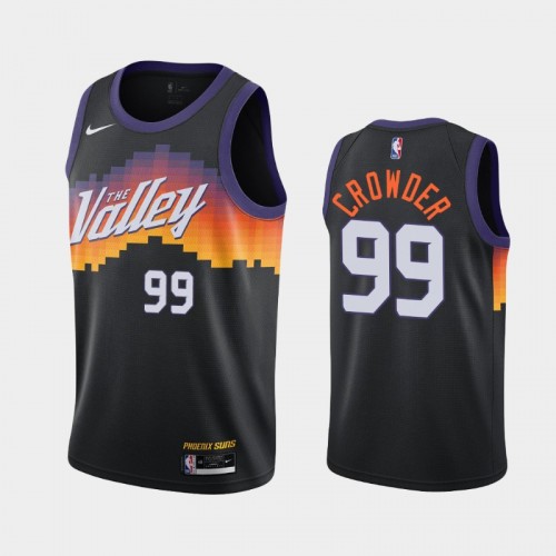 Men's Phoenix Suns Jae Crowder #99 2020-21 City Black Jersey