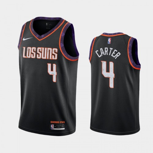 Men's Phoenix Suns #4 Jevon Carter 2019-20 City Black Jersey