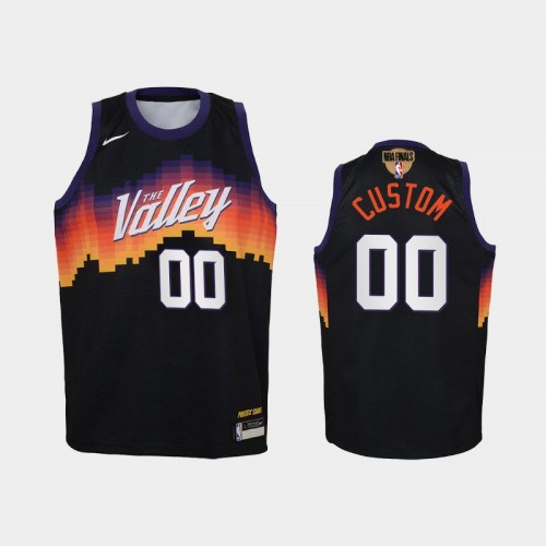 Phoenix Suns #00 Custom 2021 NBA Finals City Edition Black Jersey