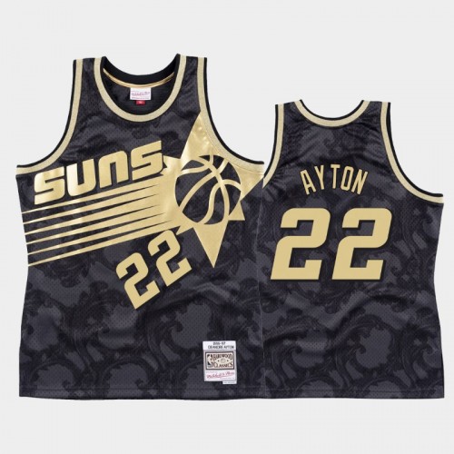 Phoenix Suns #22 Deandre Ayton Black Toile Jersey