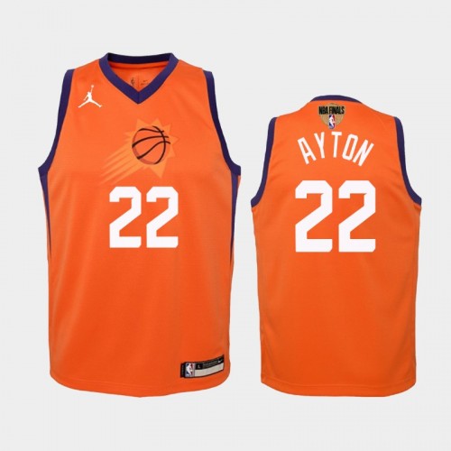 Phoenix Suns #22 Deandre Ayton 2021 NBA Finals Statement Edition Orange Jersey