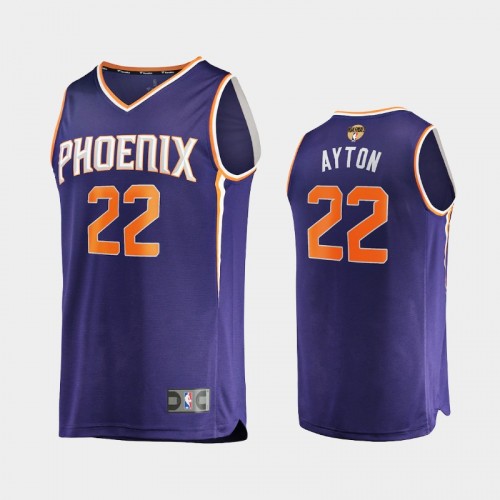 Phoenix Suns #22 Deandre Ayton 2021 NBA Finals Bound Replica Purple Jersey