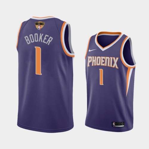 Phoenix Suns #1 Devin Booker 2021 NBA Finals Purple Jersey