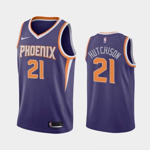 Phoenix Suns Chandler Hutchison Men #21 Icon Edition 2021 Trade Purple Jersey