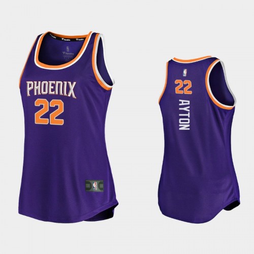 Phoenix Suns Deandre Ayton Women #22 Icon Edition Tank Purple Jersey
