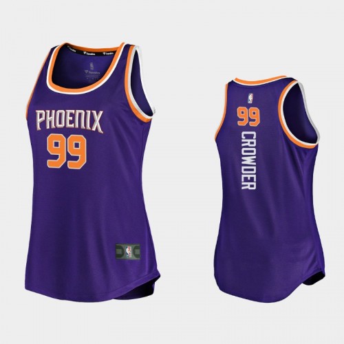 Phoenix Suns Jae Crowder Women #99 Icon Edition Tank Purple Jersey