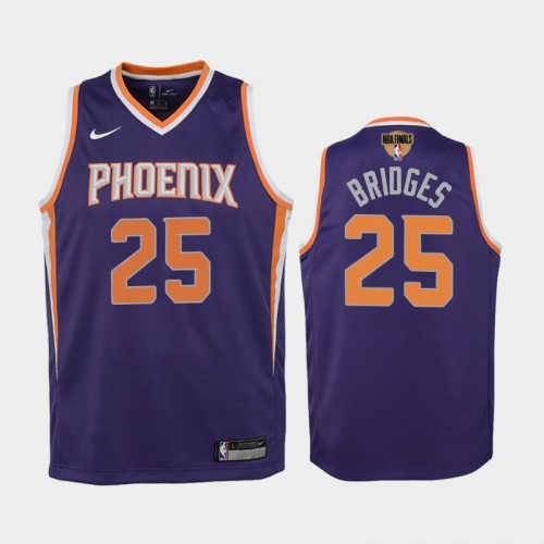 Phoenix Suns #25 Mikal Bridges 2021 NBA Finals Icon Edition Purple Jersey