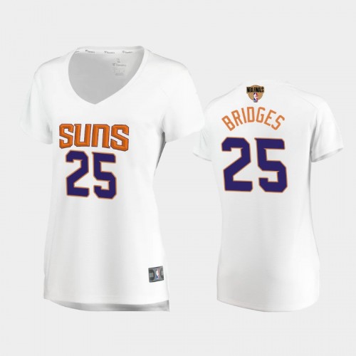 Phoenix Suns #25 Mikal Bridges 2021 NBA Finals Association Edition White Jersey