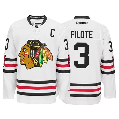 Pierre Pilote #3 White Jersey