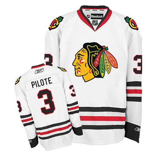 Pierre Pilote #3 White Away Jersey