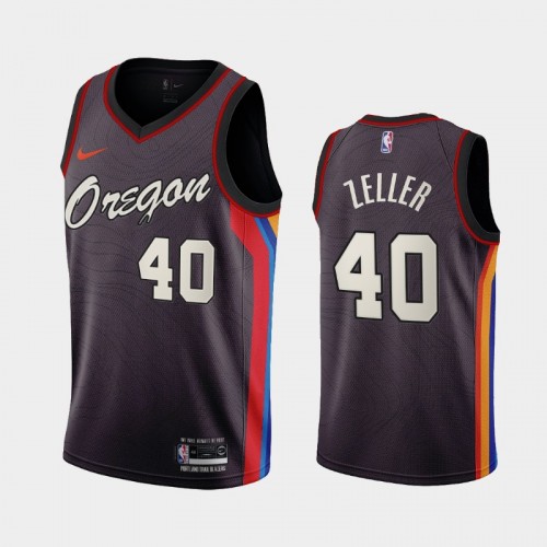 Portland Trail Blazers Cody Zeller Men #40 City Edition 2021 Trade Black Jersey